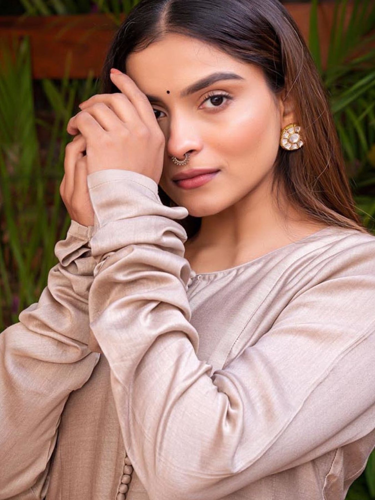 Eeshva India Grey Rangaa Re Meera Chanderi Silk Anarkali Kurta