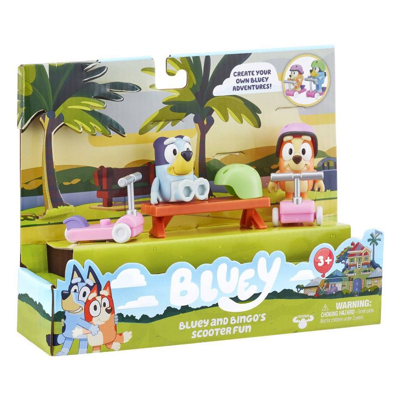 Bluey & Bingo Scooters Mini Playset