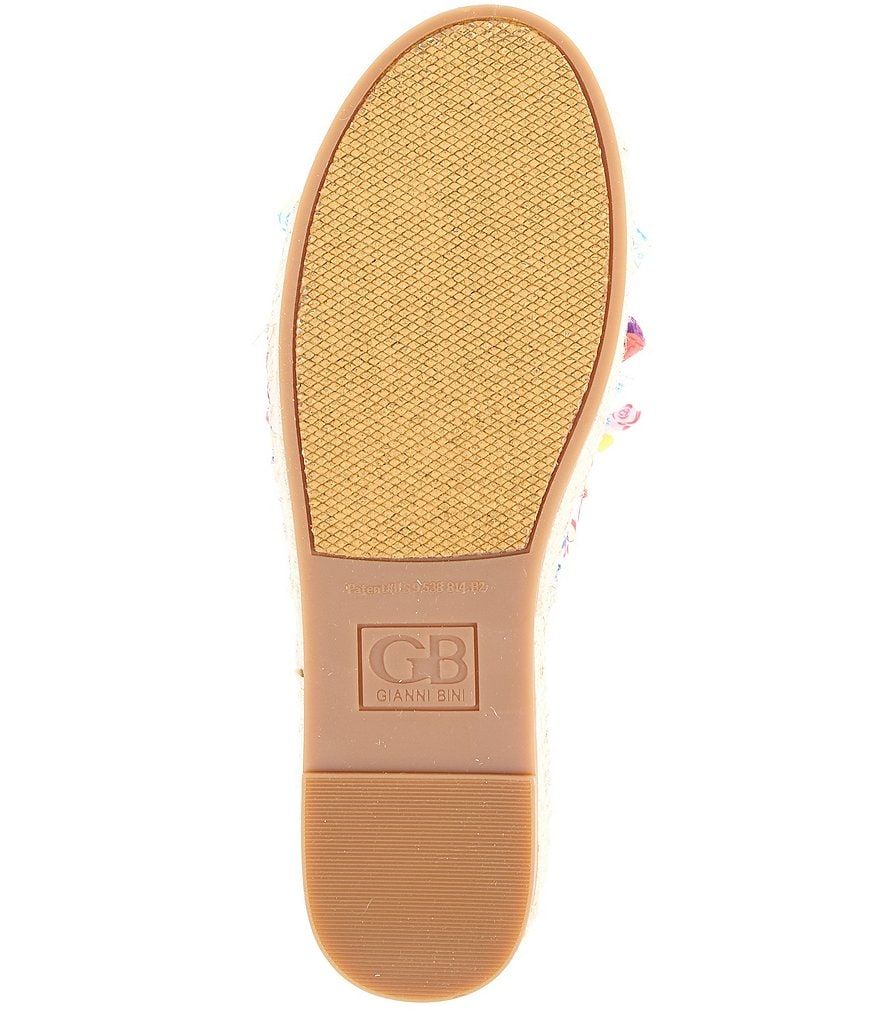 GB Delite-Ful Floral Bow-Detail Jute Wrapped Espadrille Slides