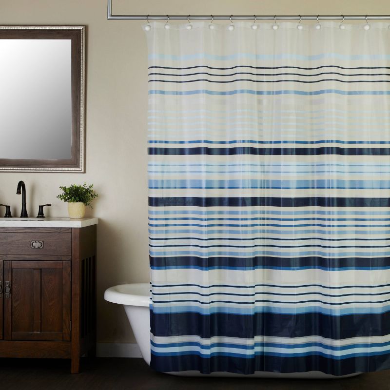Arlington Striped Shower Curtain Blue - SKL Home