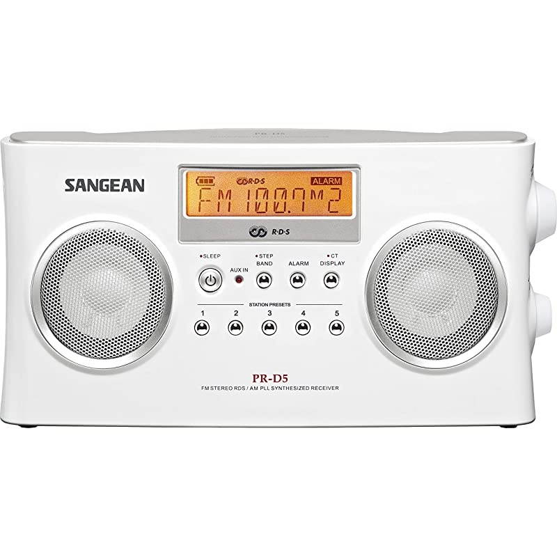PRD5 Portable Radio with Digital Tuning and RDS White