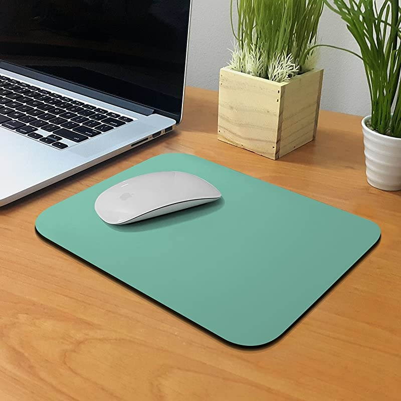 NonSlip Rectangle Mousepad  Solid Mint Green Mouse Pad for Home Office and Gaming Desk
