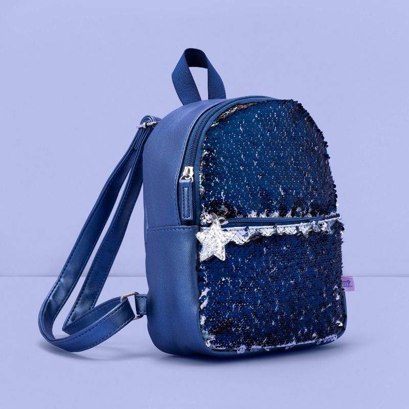 Girls' Flip Sequin Mini Backpack - More Than Magic™ Blue
