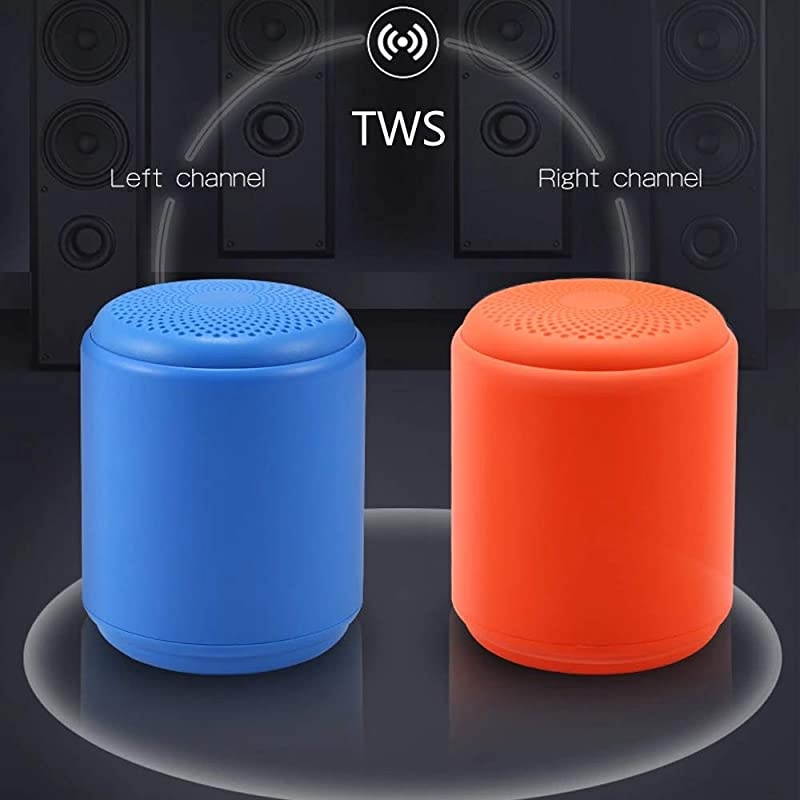 Mini Small Portable Wireless Bluetooth Speaker with TWS Function, Loud Sound, Long Battery Life, Supports Type-C USB Playing and TF Card Playing (Black)