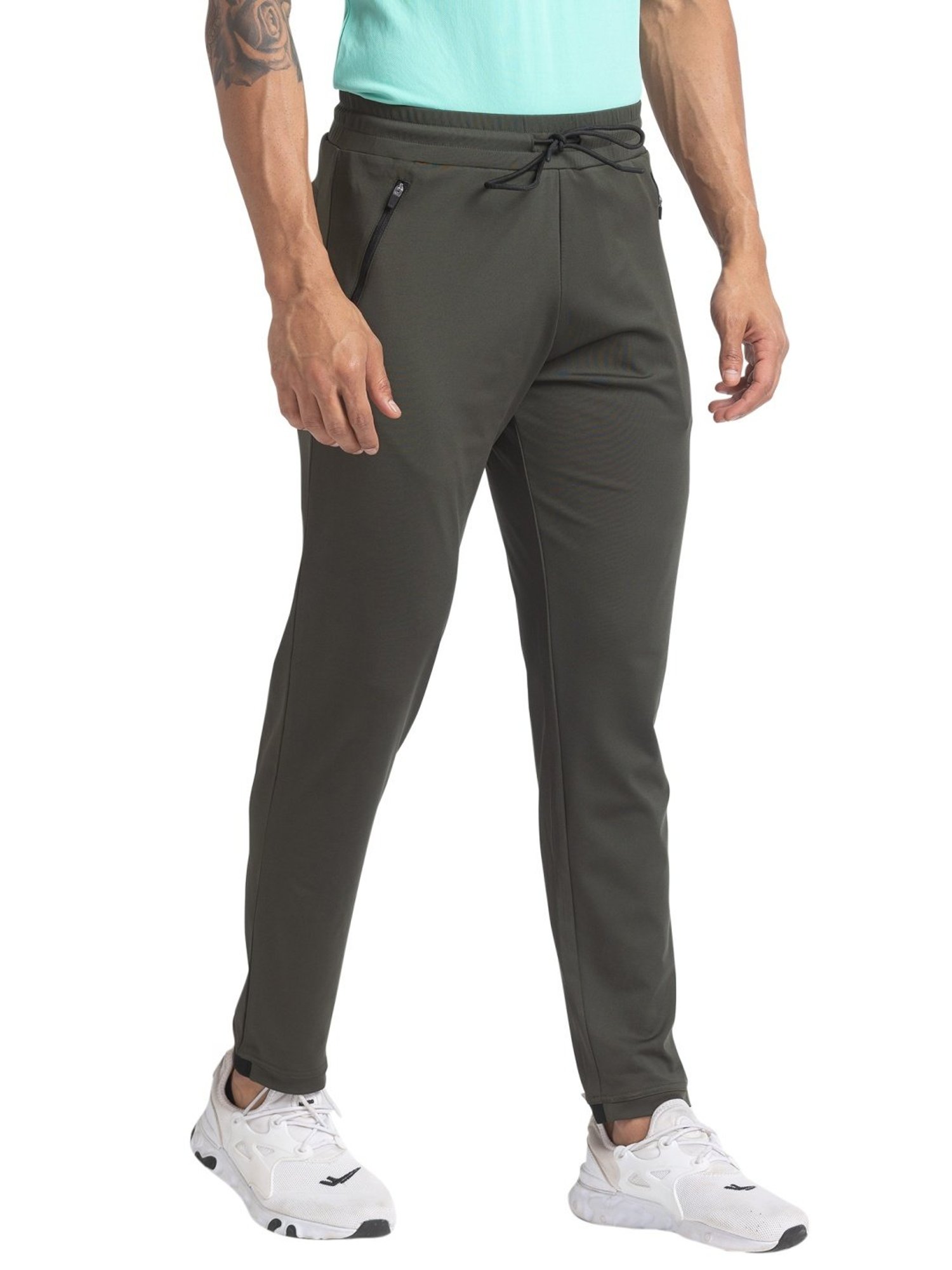 Basics Green Jogger Track Pant