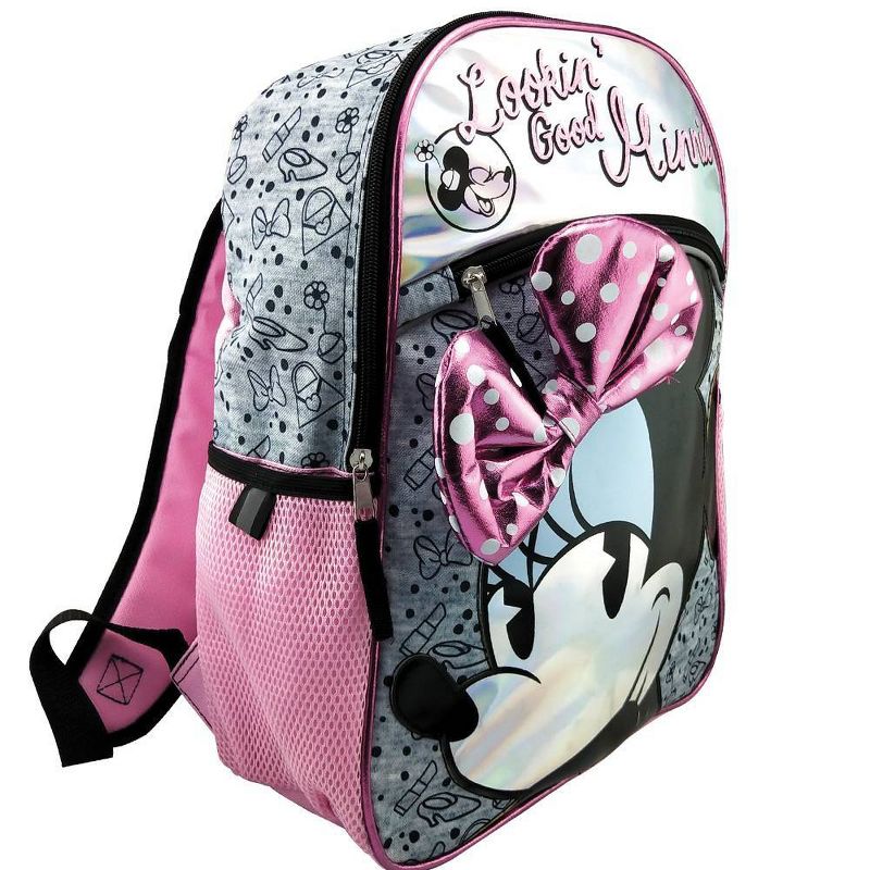 Minnie Mouse Bow 16" Kids' Backpack - Silver Gray