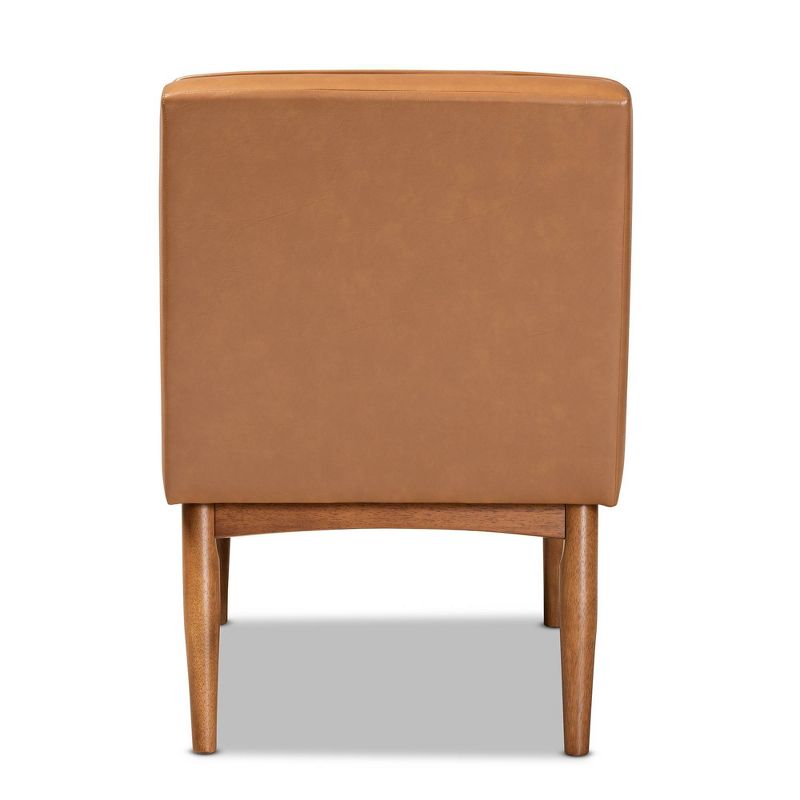 Sanford Tan Wood Dining Chair Walnut Brown - Baxton Studio
