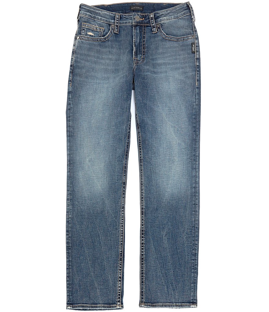 Silver Jeans Co. Grayson Distressed Easy Classic Straight Jeans