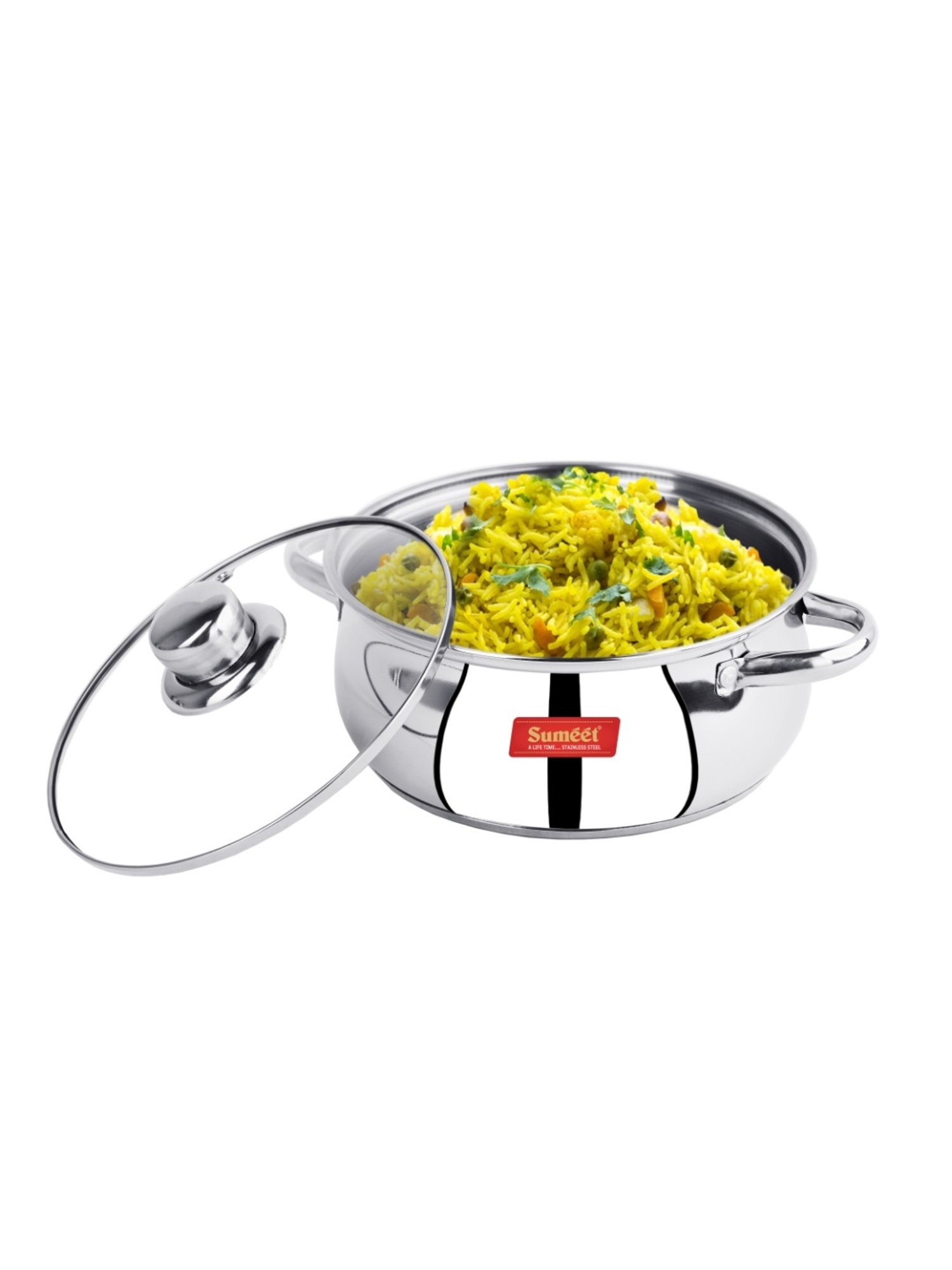 Nirlon Gas Compatible Aluminium Casserole with Bakelite Handle - 2.6 L