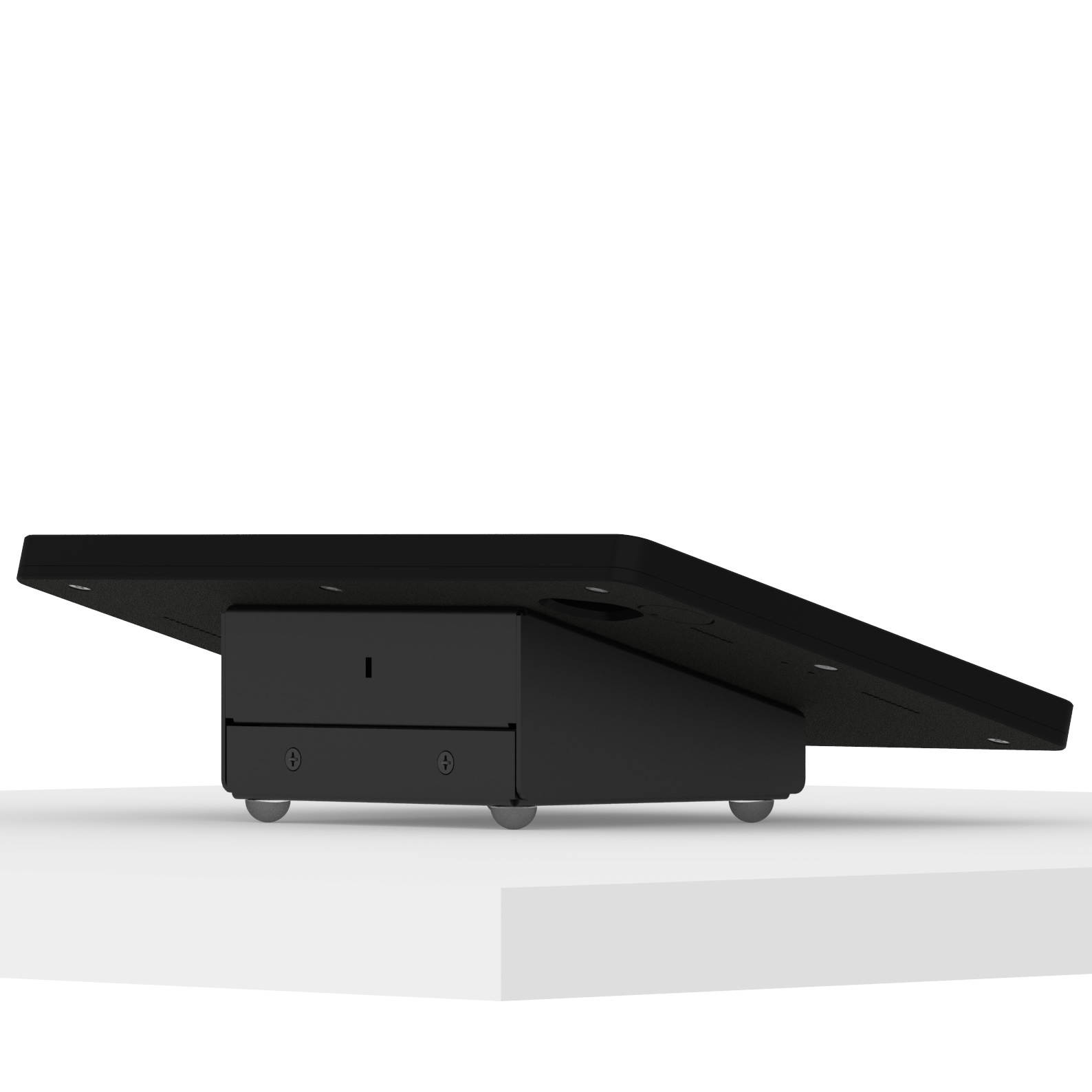 VidaMount Black Exposed Rear Camera Enclosure and Fixed Tilted 15&deg; Desk / Surface Mount [Bundle] compatible with iPad Pro 11" (1st Gen) & Air 10.9" (4th Gen)