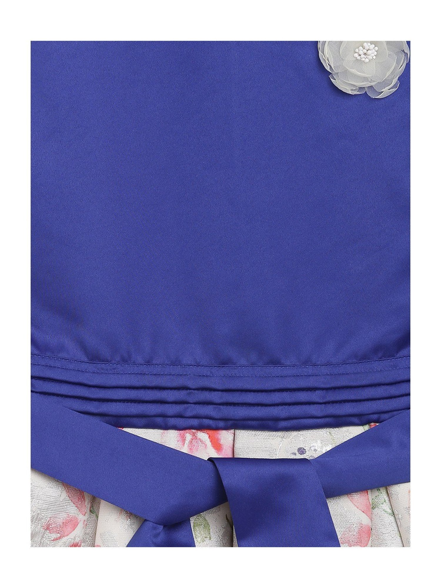 Butterfly Blush Kids Blue & White Printed Dress