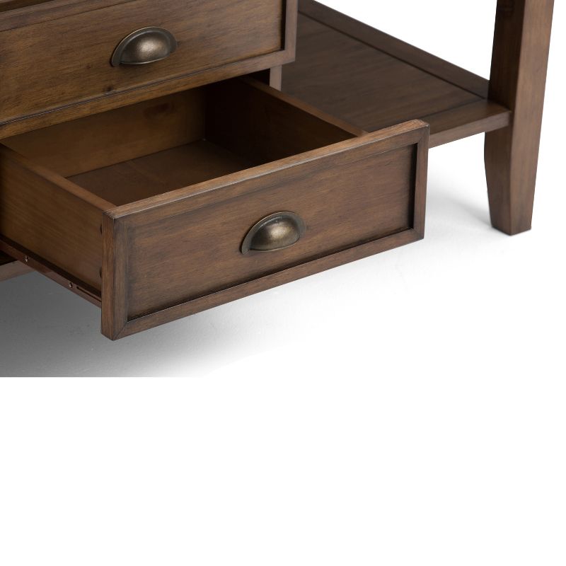 48" Mansfield Solid Wood Coffee Table Rustic Natural Aged Brown - WyndenHall