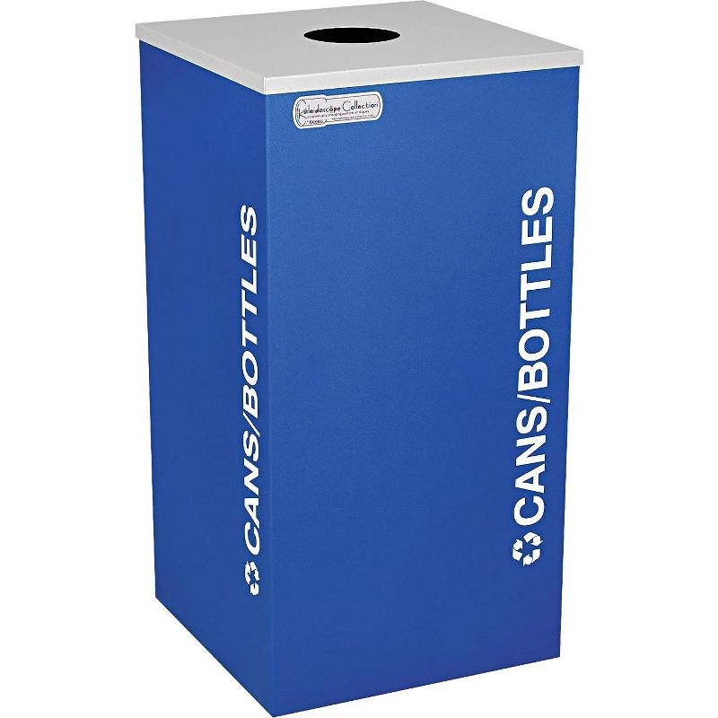 Ex-Cell Kaleidoscope Collection Recycling Receptacle 24gal Royal Blue RCKDSQCRYX