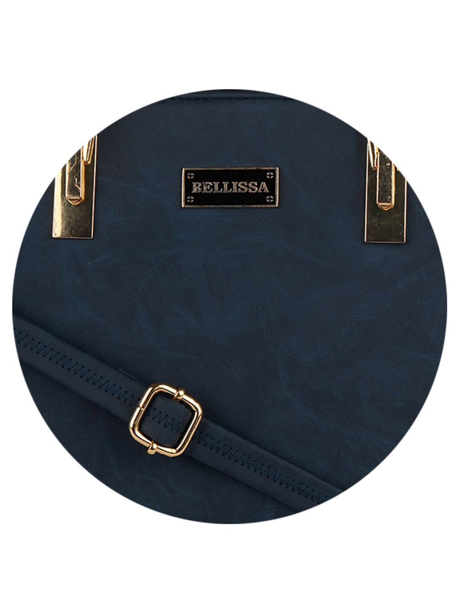 Bellissa Blue Solid Medium Elegant Shoulder Handbag