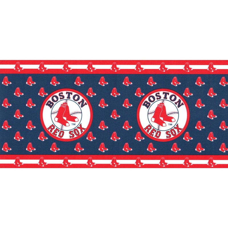 MLB Baseball Accent Wallpaper Border Roll - Boston Red Sox..