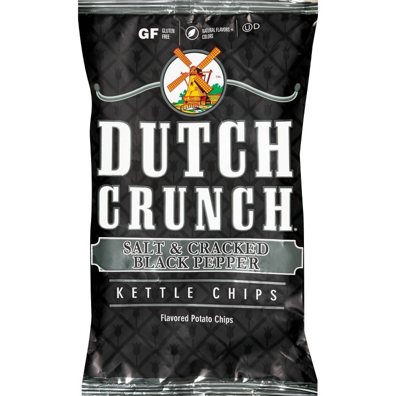 Dutch Crunch Salt & Cracked Black Pepper Kettle Potato Chips - 9oz