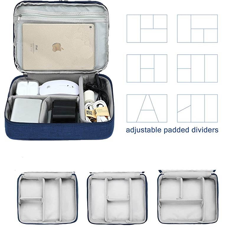 Electronic Organizer Travel Universal Cable Organizer Electronics Accessories Cases for Cable, Charger, Phone, USB, SD Card