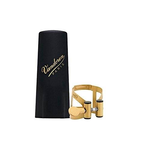 vandoren lc59ap m/o ligature and plastic cap for baritone saxophone; aged gold finish