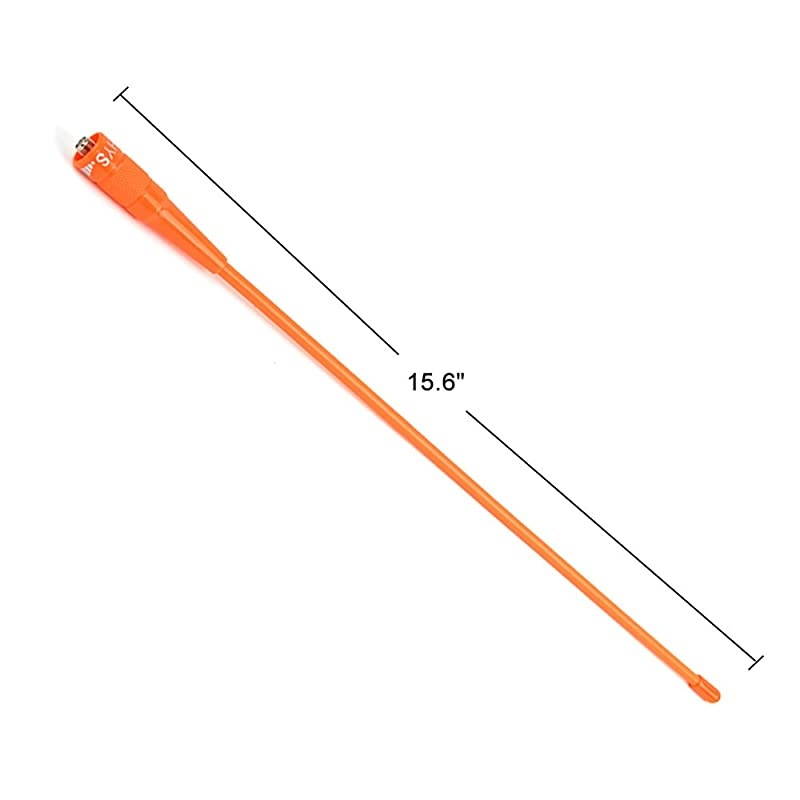 771N 15.6inch VHF/UHF Dual Band 144/430Mhz SMA-Female Antenna for Kenwood TK-360 TK-370 Baofeng/Pufeng UV-5R BF-F8+ SMA Male Ham Radio