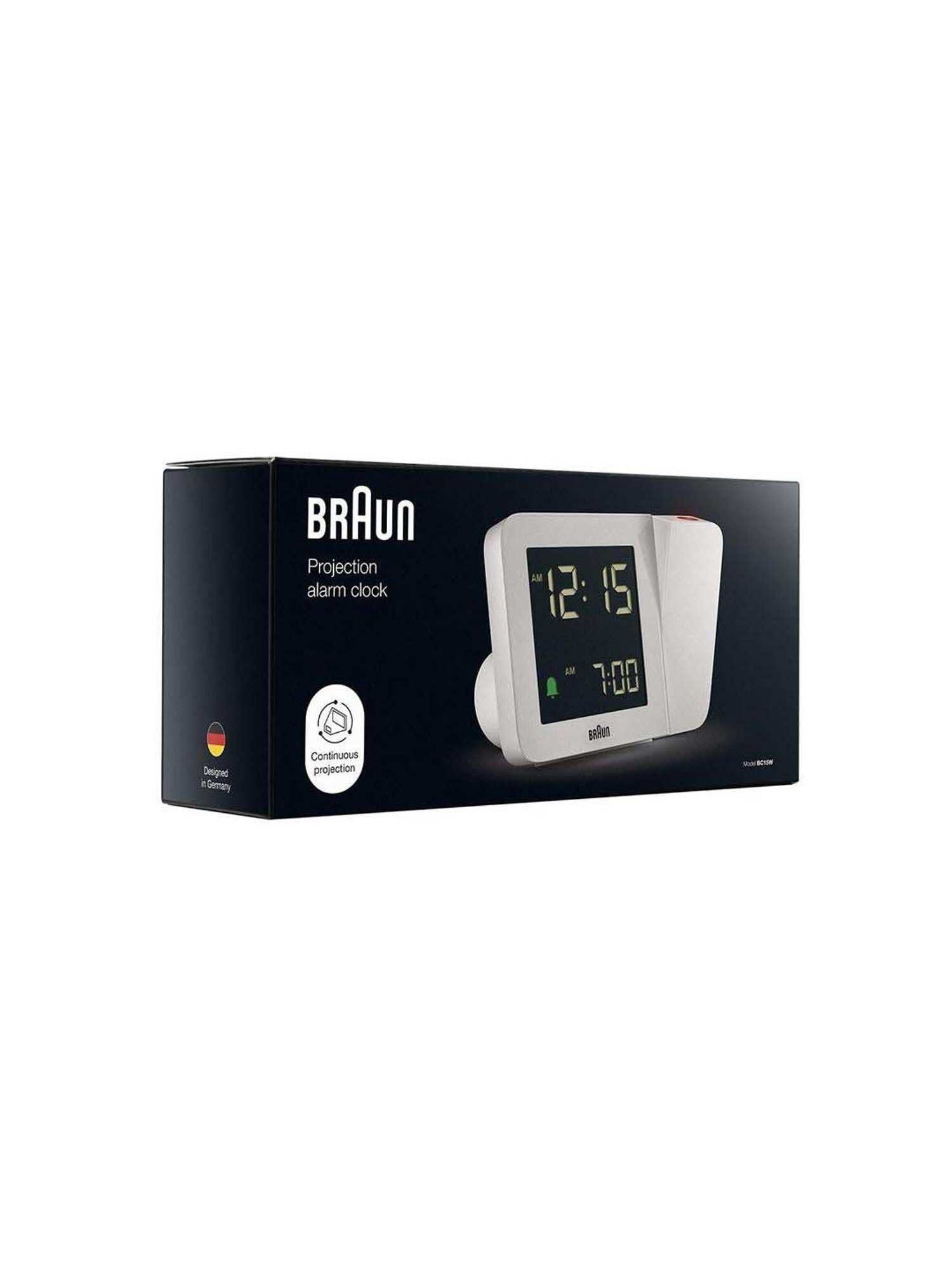Braun Black Classic Large Analog Wall Clock With Silent Sweep Movement