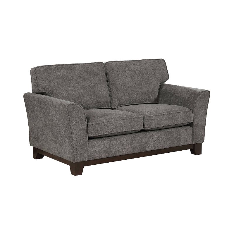 Templeton Flared Arm Loveseat Gray - miBasics