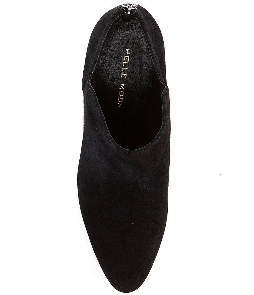 Pelle Moda Yale Suede Back-Zip Ankle Booties
