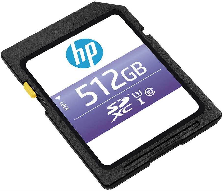 HP 512GB sx330 Class 10 U3 SDXC Flash Memory Card