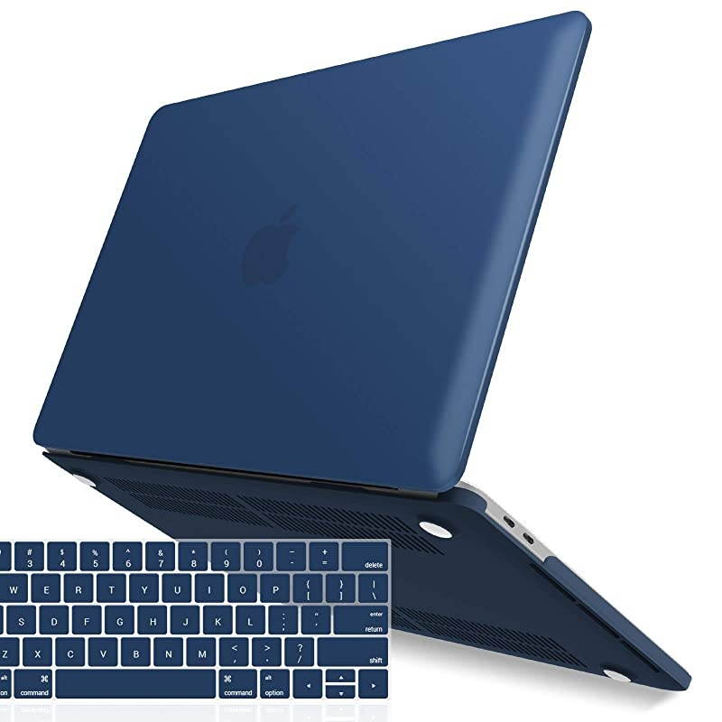 New 2020 MacBook Pro 13 Inch Case M1 A2338 A2289 A2251 A2159 A1989 A1706 A1708 Hard Shell Case with Keyboard Cover for Apple Mac Pro 13 Touch Bar20202016 Navy Blue T13NVBL+1A