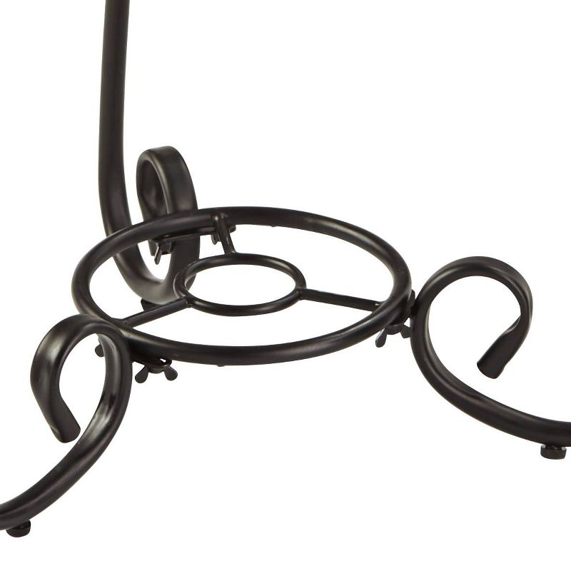 Teal Island Designs Spiral Mosaic Black Iron Outdoor Accent Table