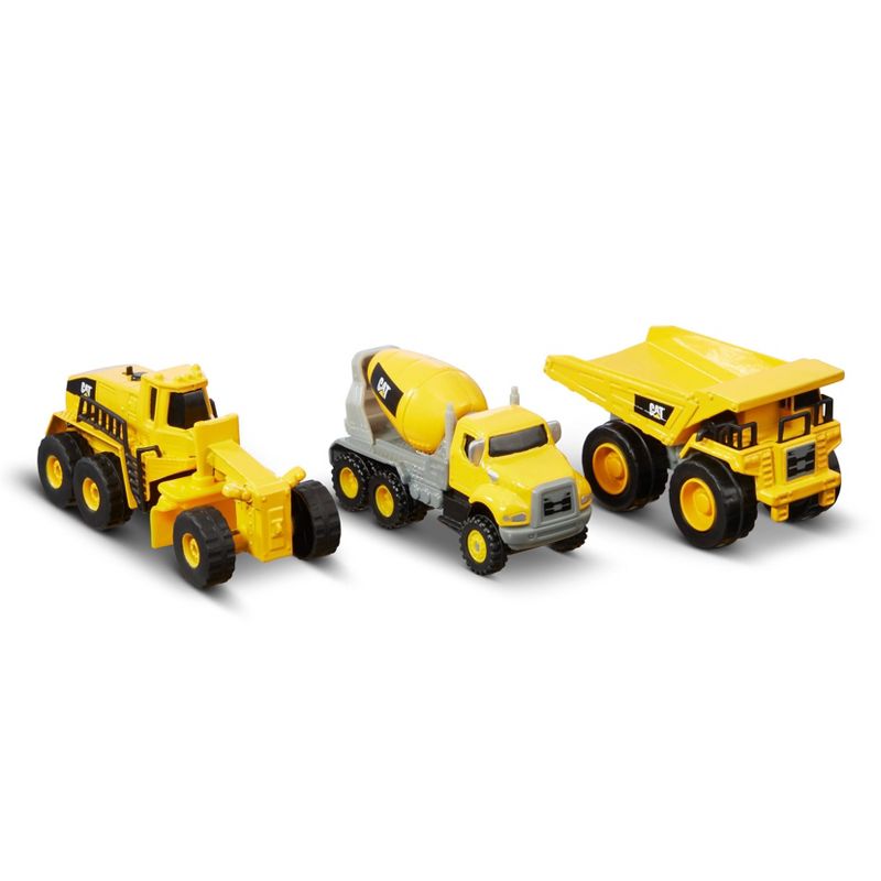 CAT Metal 3pk Concrete Mixer/ Dump Truck and Grader