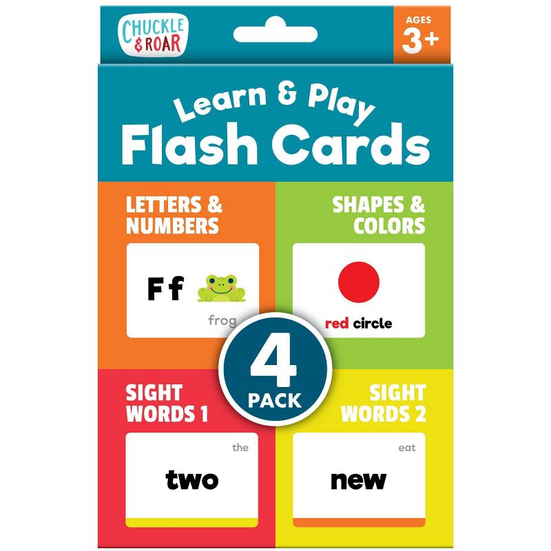 Chuckle & Roar Learn & Play Flash Cards - 4pk