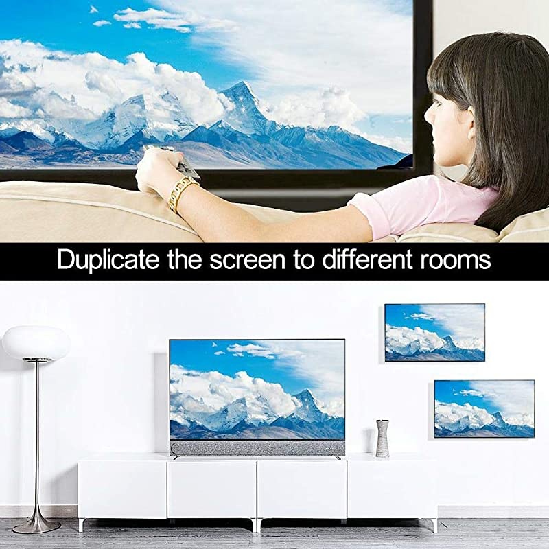 HDMI Splitter 1 in 4 Out Powered by AC Adapter, Supports 4K@30Hz 3D Full HD1080P, Compatible with Xbox PS3 PS4 Fire Stick Roku Blu-Ray Player HDTV - 1 Input to 4 Outputs