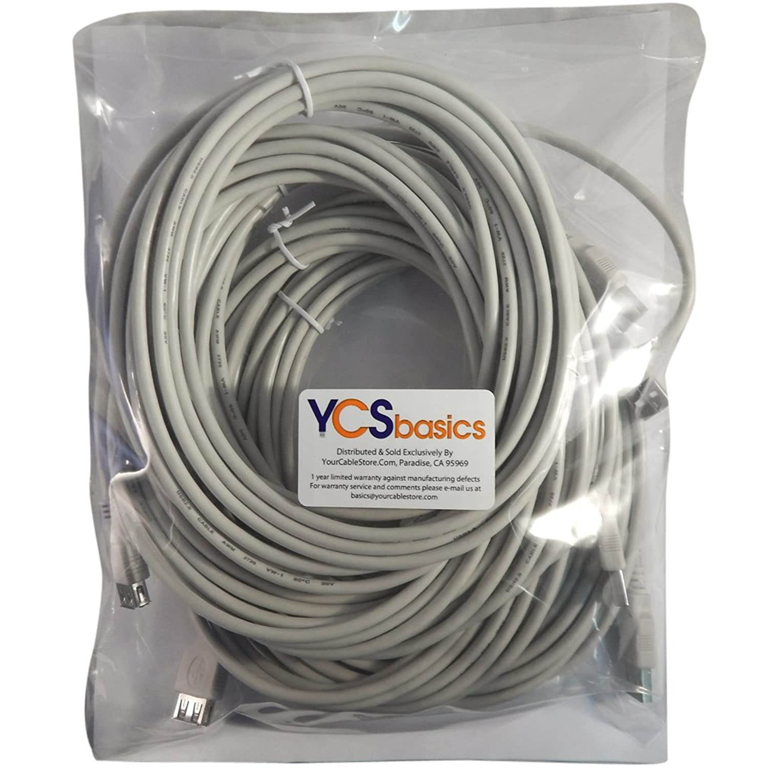 Your Cable Store Five Pack of 15 Foot USB 2.0 Extension Cables (A Male to A Female)