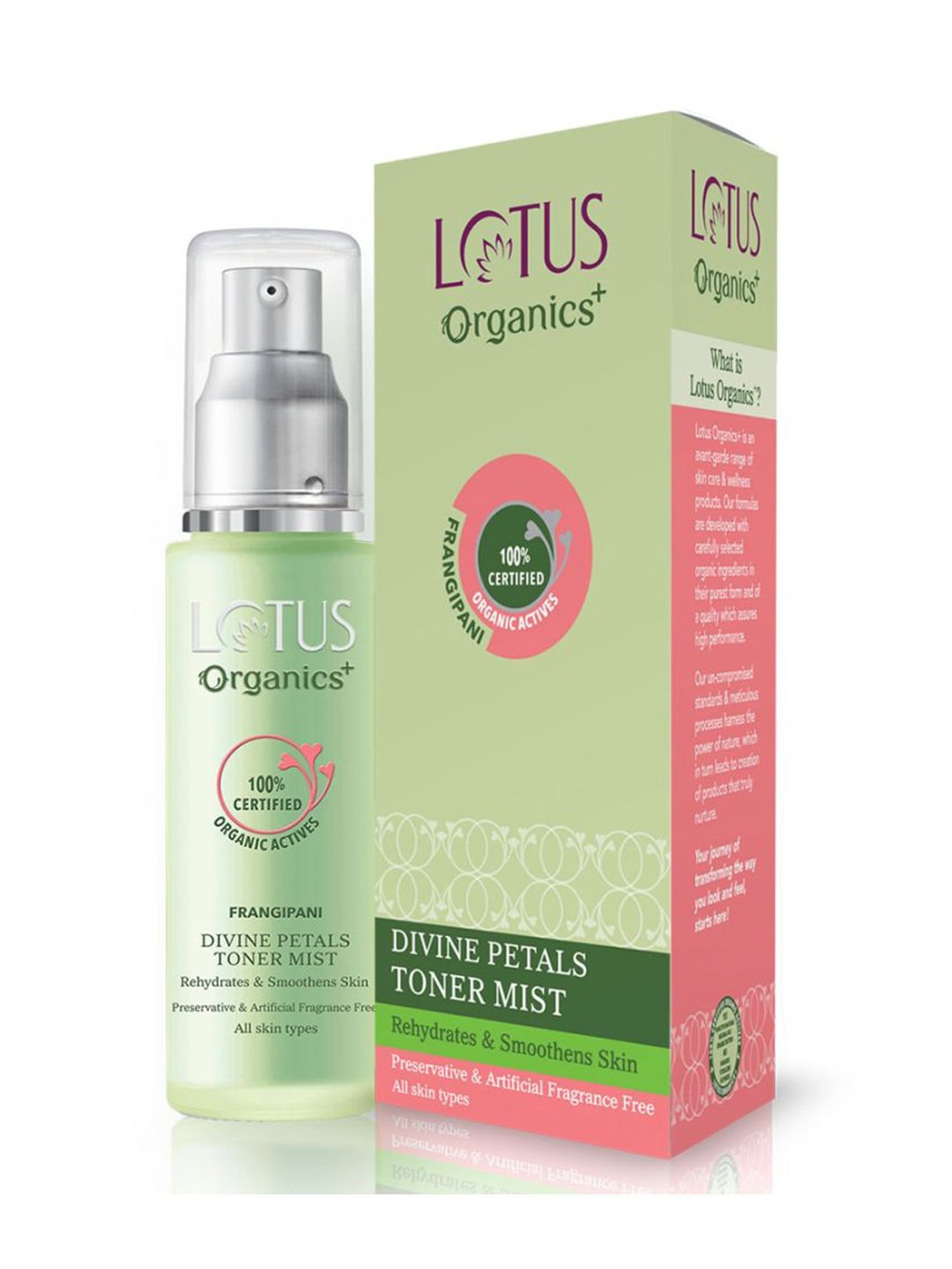Lotus Organics+divine Petals Toner Mist - 50 ml