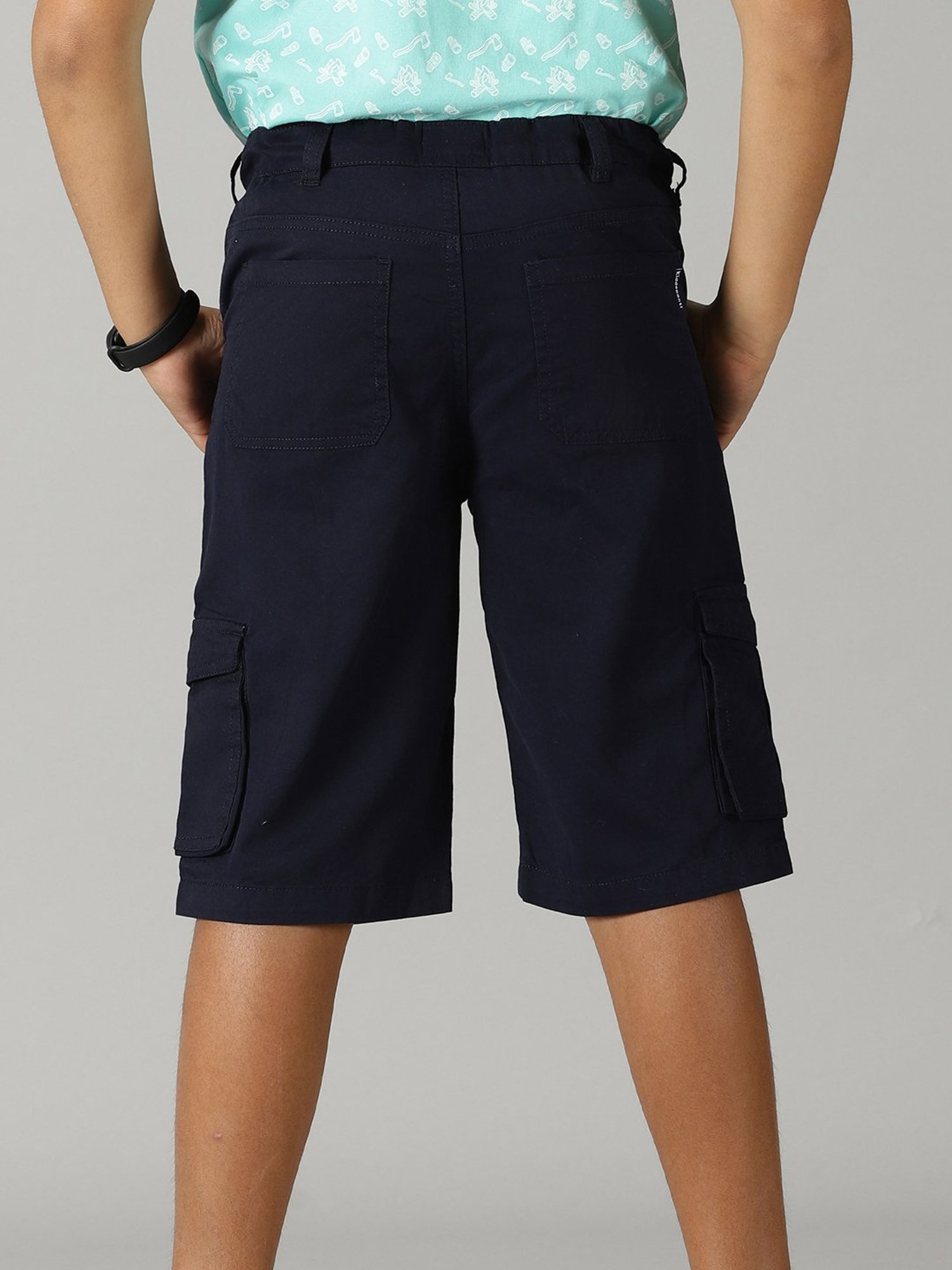 Kiddopanti Kids Navy Solid Shorts
