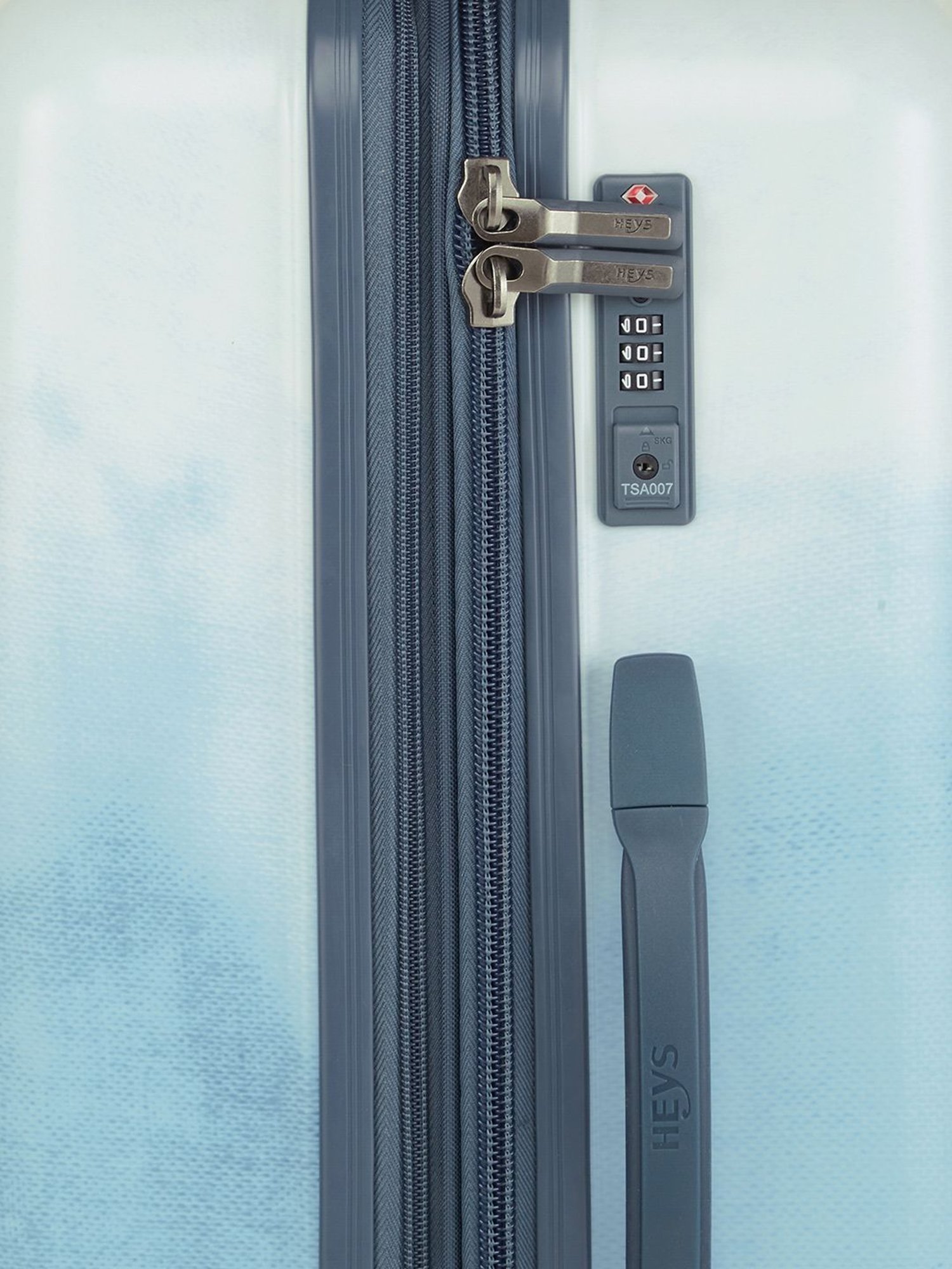 HEYS Tie-dye Blue Printed Hard Medium Trolley Bag -26 cm