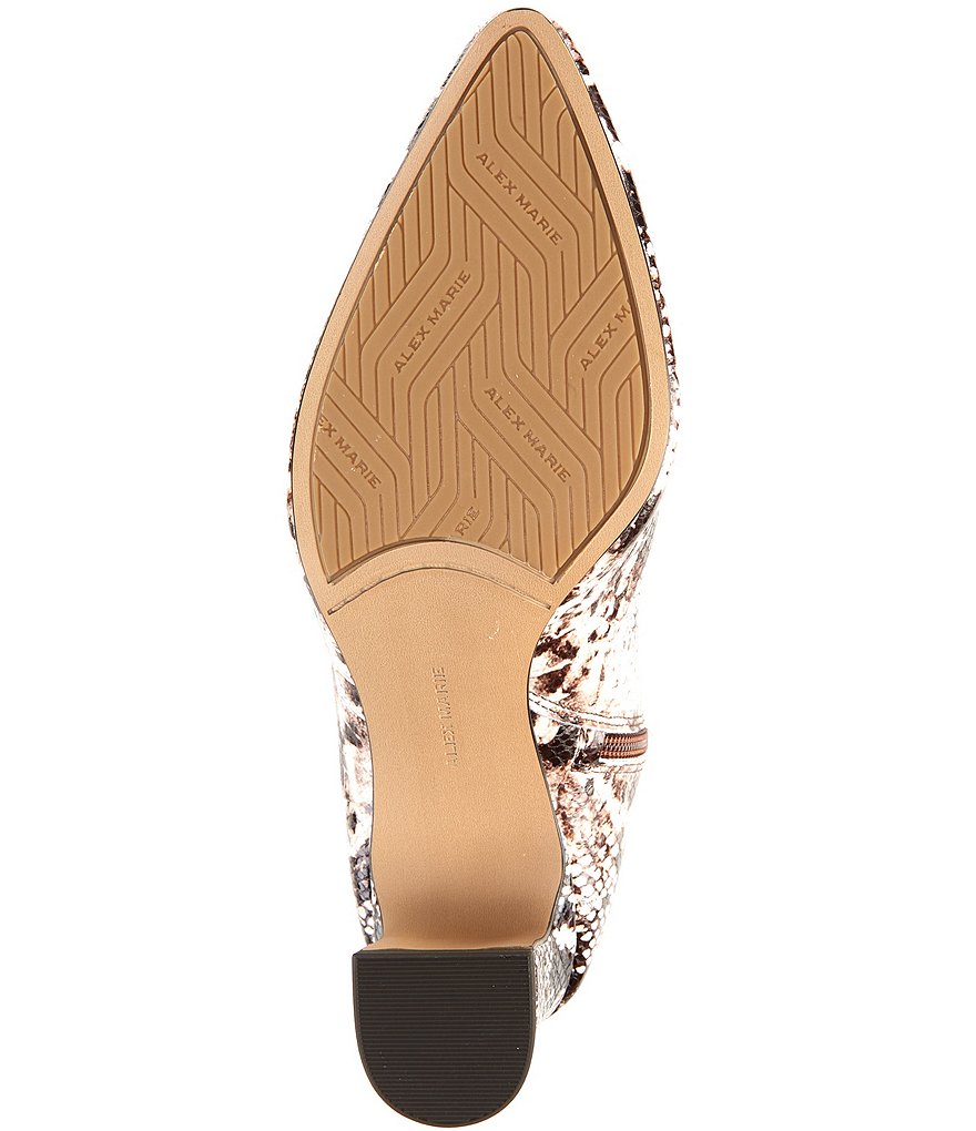 Alex Marie Pamilla Snake Print Tall Shaft Boots