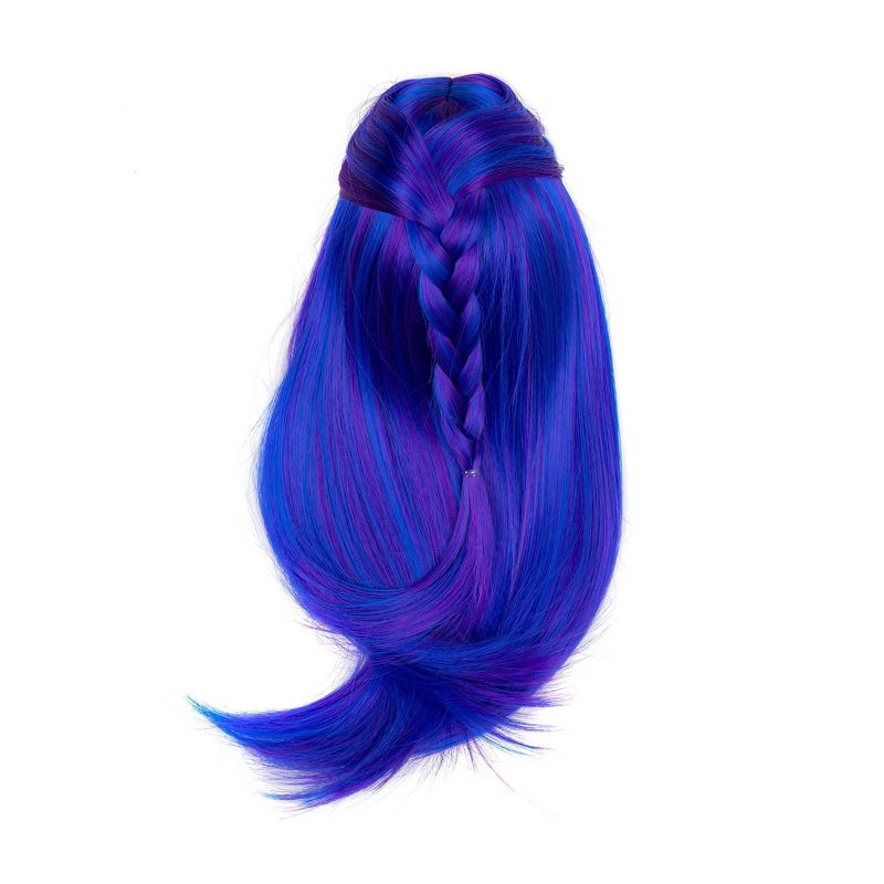 I'M A GIRLY Blue Wig - 14" Long Straight Synthetic Fiber Hair
