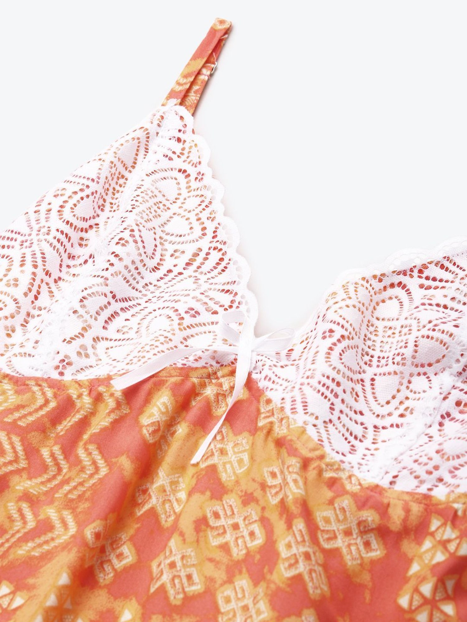 Ms.Lingies Orange Printed Chemise