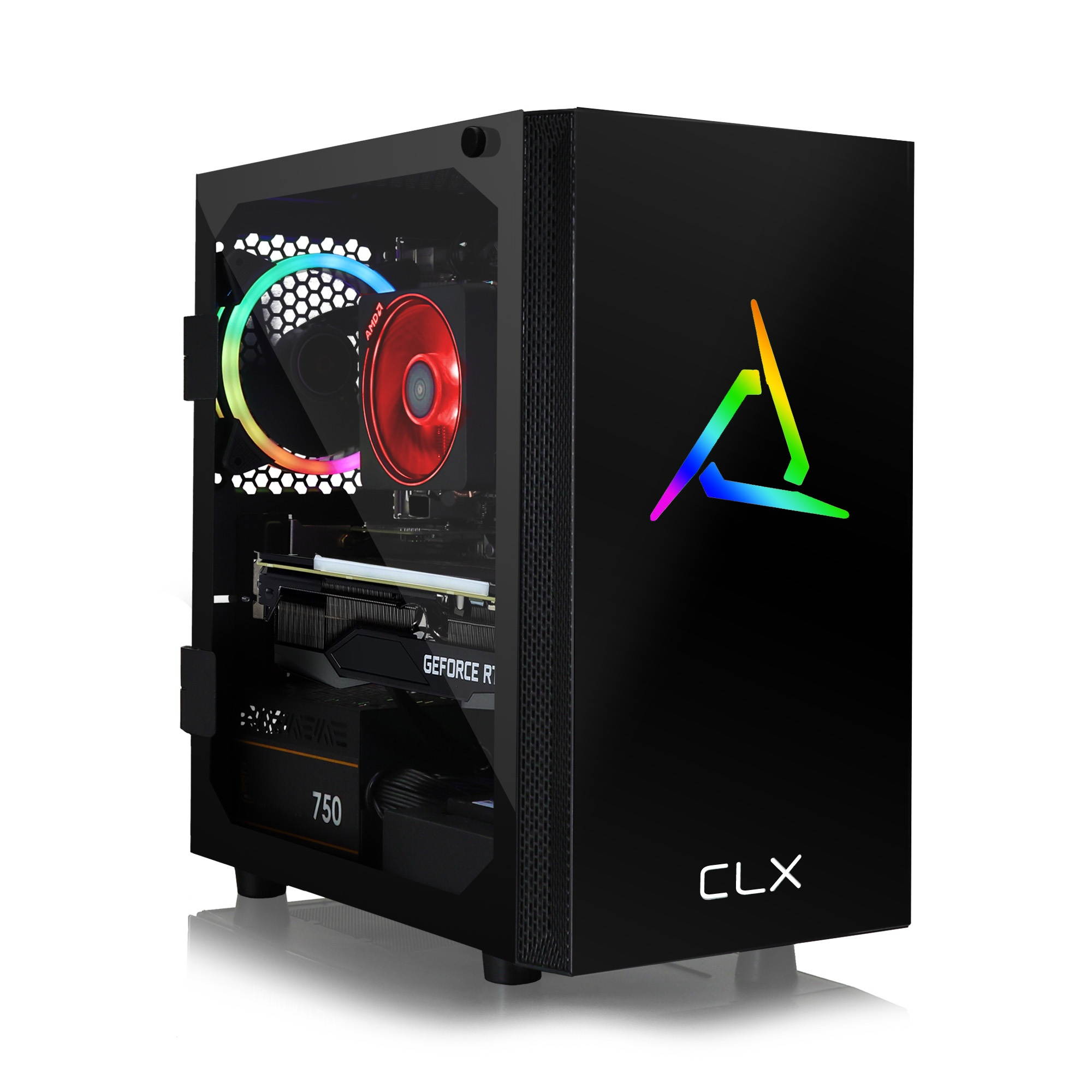 CLX SET VR-Ready Gaming Desktop - AMD Ryzen 9 3900X 3.8GHz 12-Core Processor, 16GB DDR4 Memory, GeForce RTX 3060 Ti 8GB GDDR6 Graphics, 480GB SSD, 2TB HDD, WiFi, Windows 10 Home 64-bit