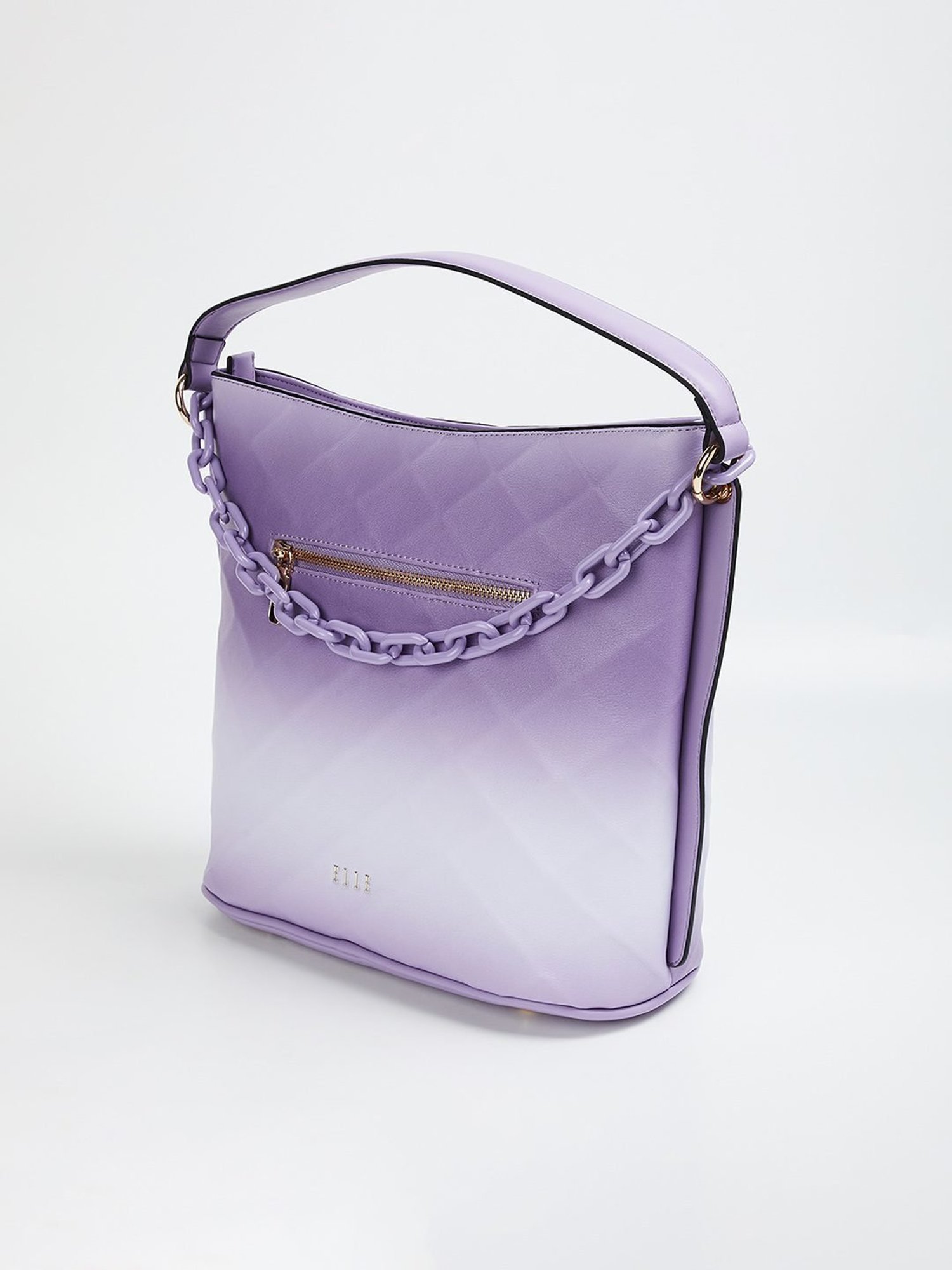 Elle Lilac Textured Hobo Bag