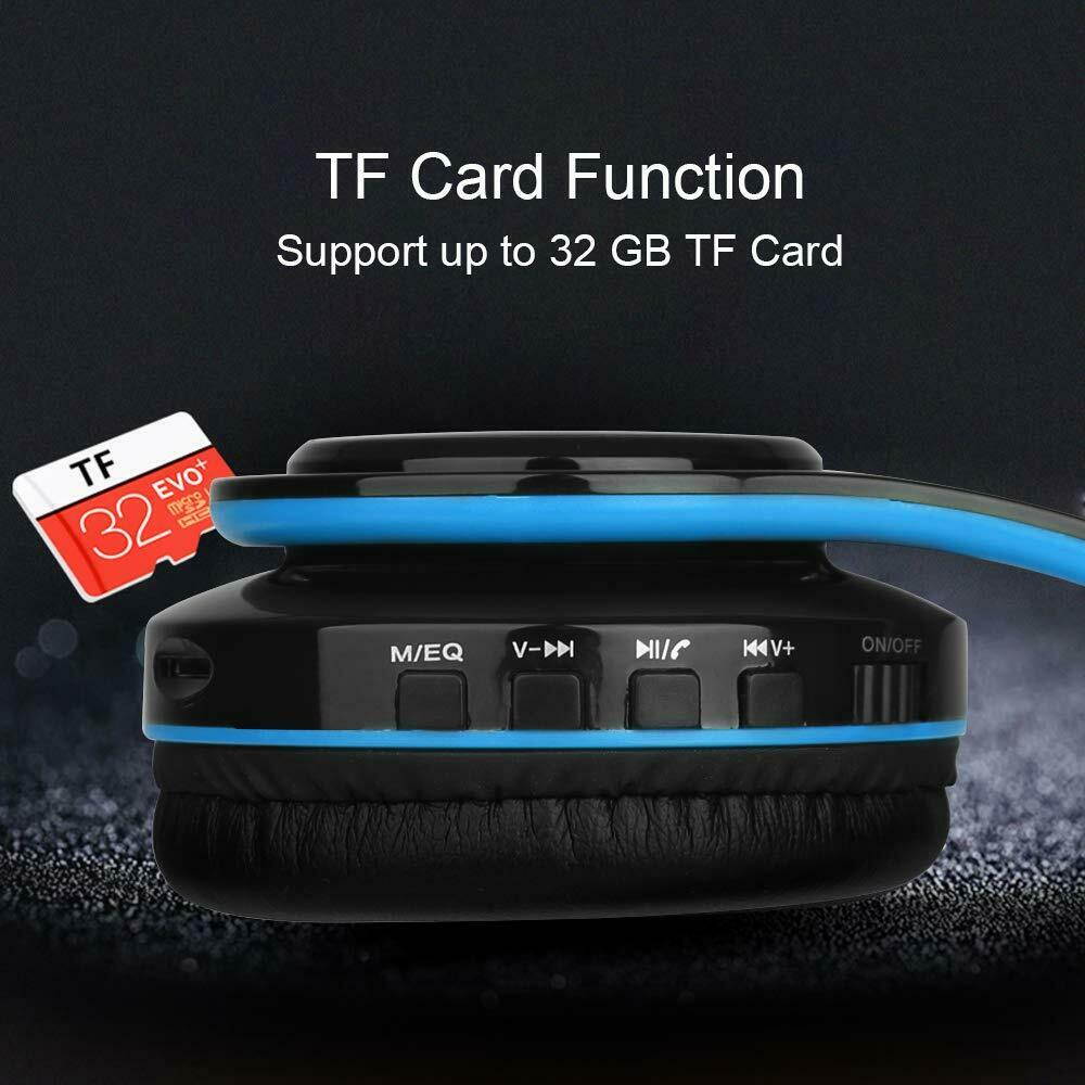 Bluetooth Headphones Over Ear Wireless Hi-Fi Stereo Headset Comfort Wearing