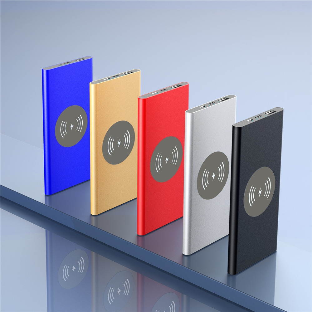 8000mAh DIY Wireless Power Bank Case Wireless Charger Fast Charging For iPhone XS 11Pro P40 Pro Mi10 S20+ Note 20 Black