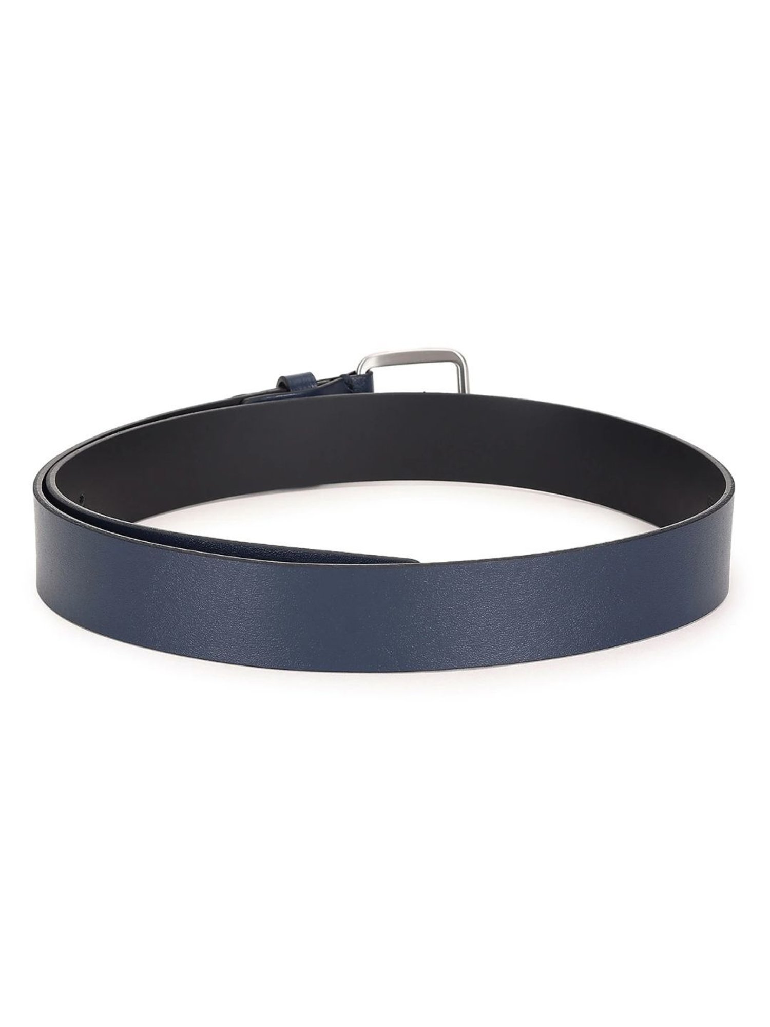 Fossil Julian Black Leather Solid Waist Belt