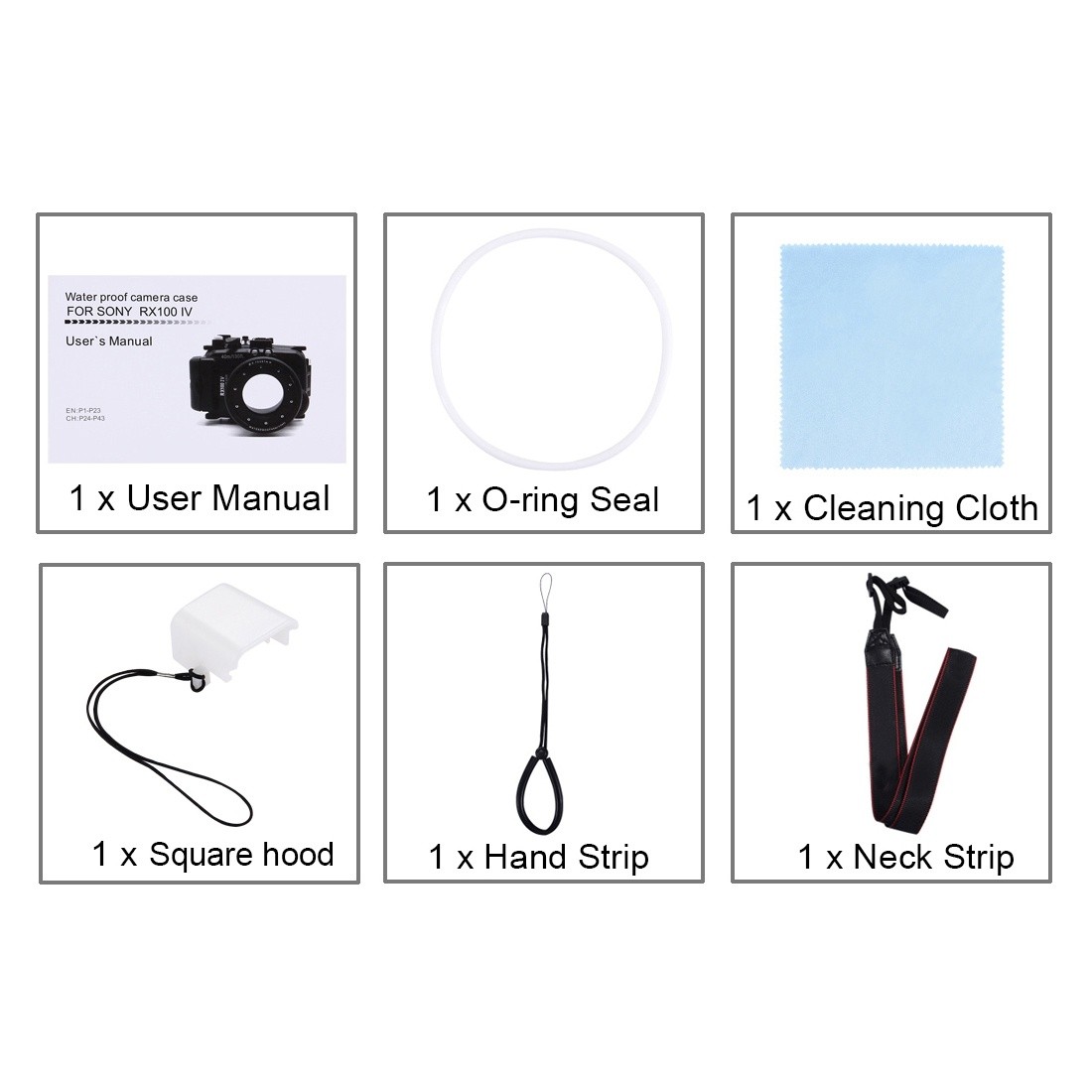 40m Underwater Depth Diving Case Waterproof Camera Housing for Sony RX100 IV Black