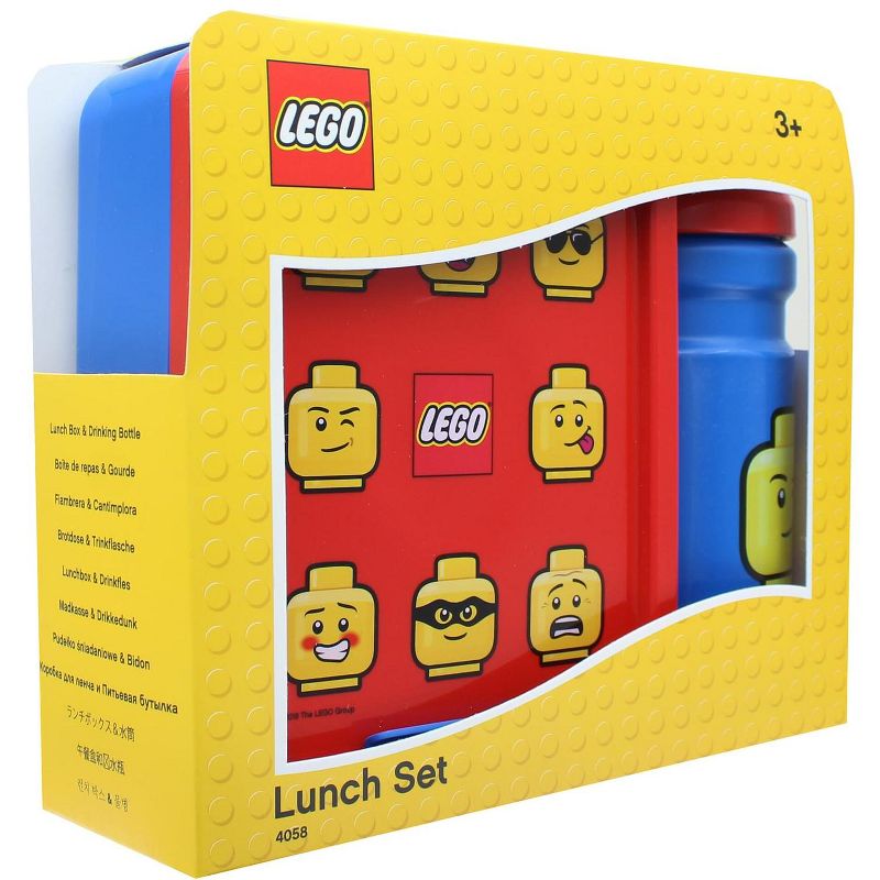 Room Copenhagen LEGO Minifigure Lunch Box Set | Classic Blue/ Red