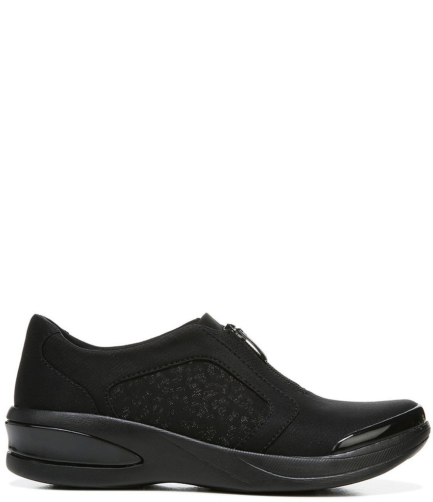 Bzees Florence Front Zip Slip-On Leopard Print Washable Sneakers