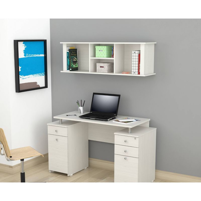 Wall Mounted Hutch Washed Oak - Inval