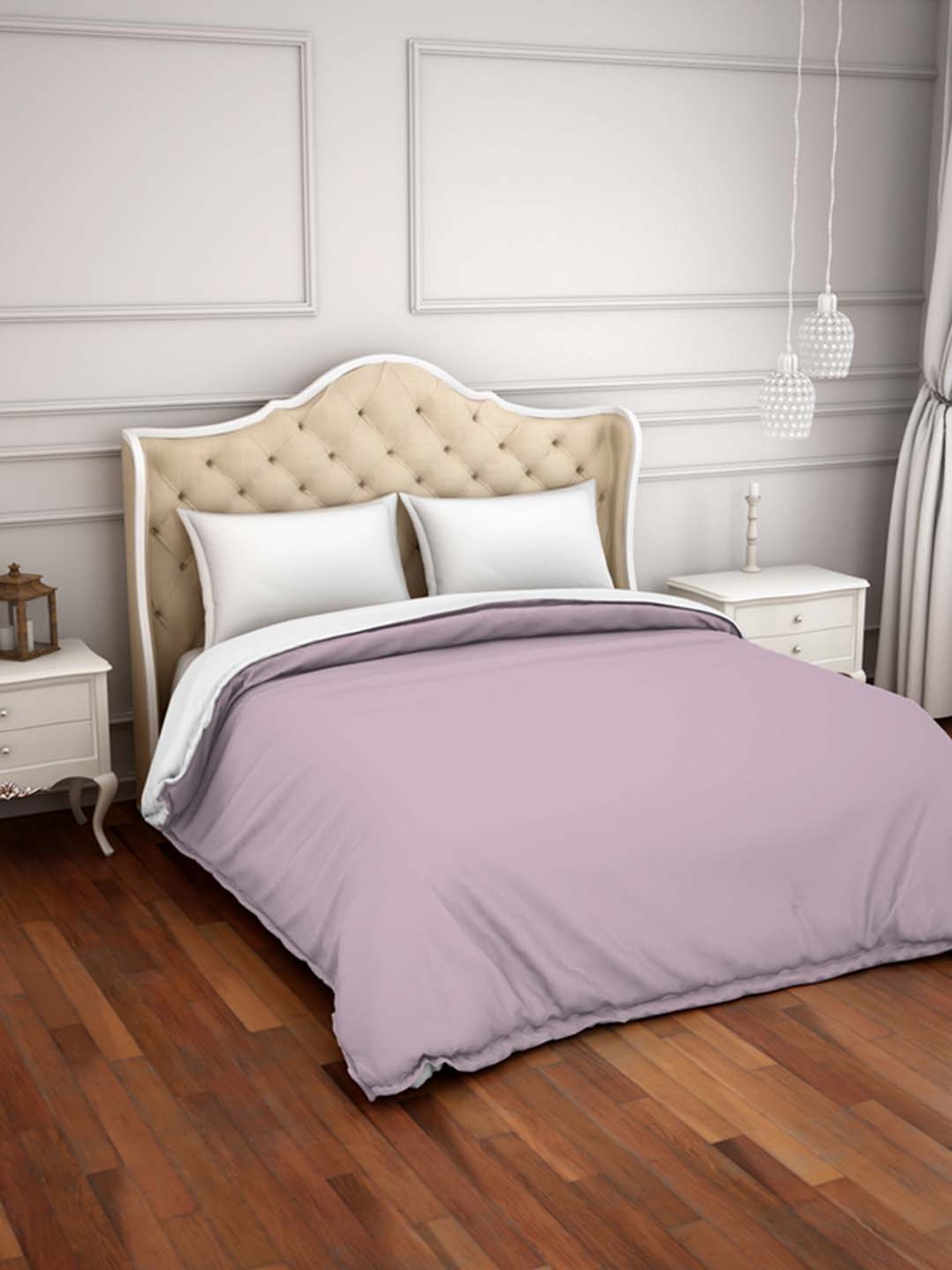 Spaces Hygro Purple Cotton 300 TC Duvet Cover - Set of 1