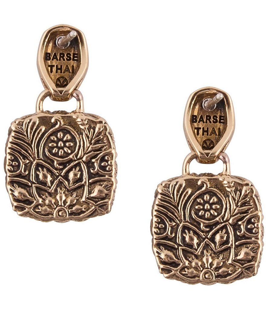 Barse Bronze and Turquoise Earrings